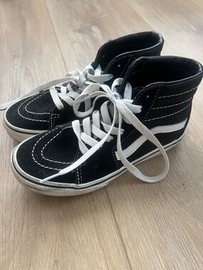 Vans Kids Black and White Classic High-Top Sneakers